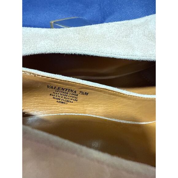 Halston women’s Venlatina light pink Suede 4” high Metallic Heel pumps 7.5 M - Picture 11 of 11